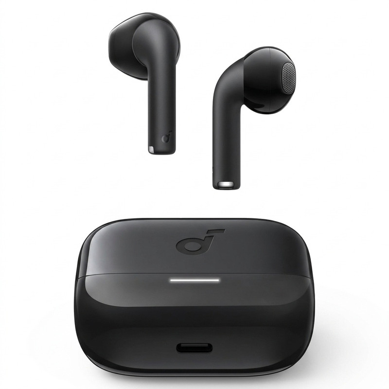 هدفون بلوتوثی انکر مدل Soundcore K20i با نویز کنسلینگ میکروفون (ENC)، درگاه شارژ USB Type-C، دارای کنترل لمسی، مقاوم در برابر پاشش آب با استاندارد