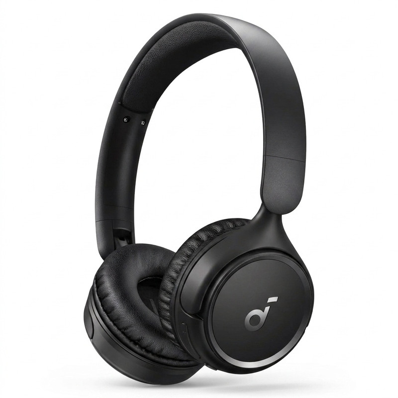 هدفون بلوتوثی انکر مدل Soundcore H30i بدون قابلیت نویز کنسلینگ، درگاه شارژ USB Type-C، دارای میکروفون داخلی با کیفیت بالا، مجهز به فناوری BassUp، مقاومت در برابر رطوبت و عرق