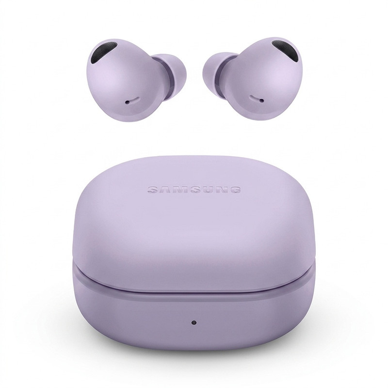 هدفون بلوتوثی سامسونگ مدل Galaxy Buds2 Pro با نویز کنسلینگ فعال (ANC)، درگاه شارژ USB Type-C، دارای میکروفون سه‌گانه، مقاوم در برابر رطوبت و عرق، مجهز به سنسور شتاب‌سنج و مقاومت در برابر آب IPX7