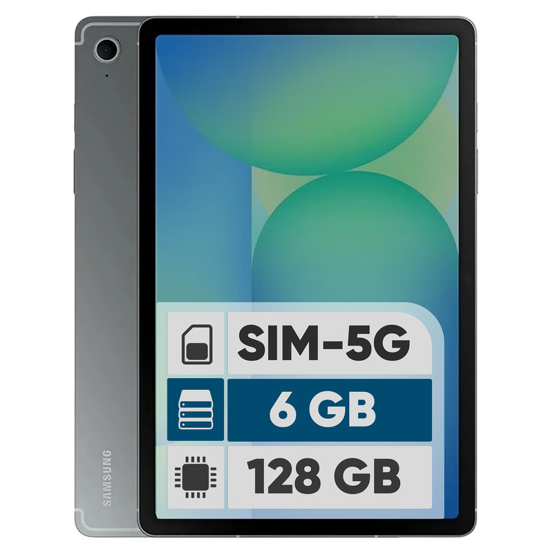 تبلت 10.9 اینچ سامسونگ مدل Galaxy Tab S10 Lite 5G با ظرفیت 128 گیگابایت و رم 6 گیگابایت، قابلیت پشتیبانی از سیم‌ کارت، رزولوشن دوربین اصلی ۸ مگاپیکسل، پشتیبانی از قلم